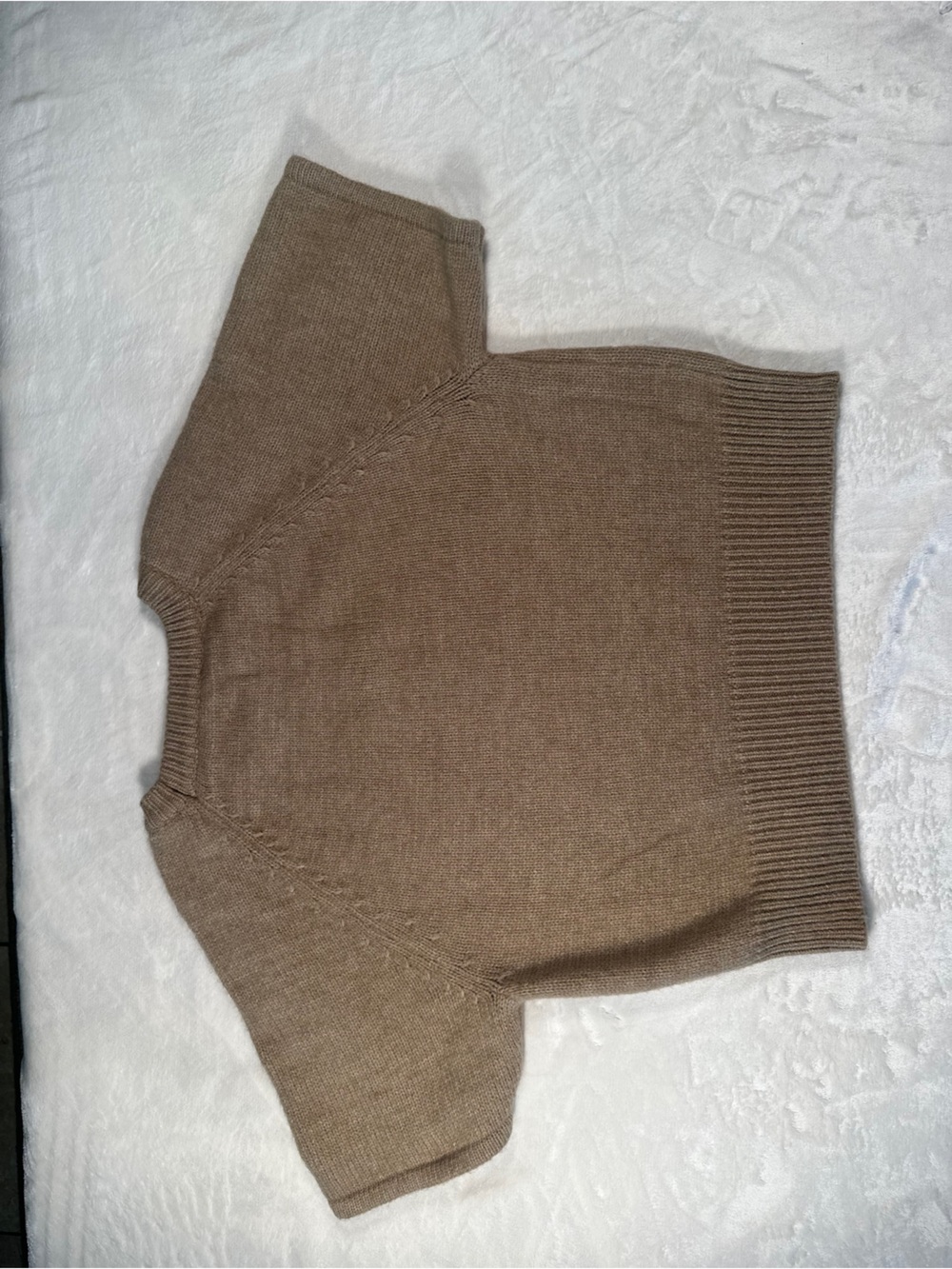 Wilfred Braided-Shoulder Crewneck Sweater in Taupe - Picture 2 of 6